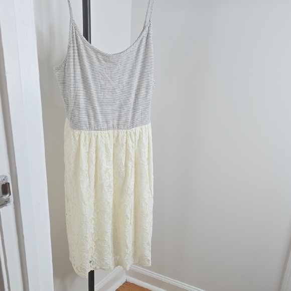 Daytrip Dresses & Skirts - Striped Top Lace Skirt Dress